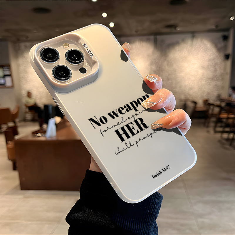 Faith-based Sacred Text Verse Quotes Aesthetic Autumn Decor Phone Case for iPhone 16 Pro Max Case 11 15 14 13 12 Pro Max Plus Case Black and Silvery Shockproof Phone Cases Faith-based Gifts for Sister Women Men